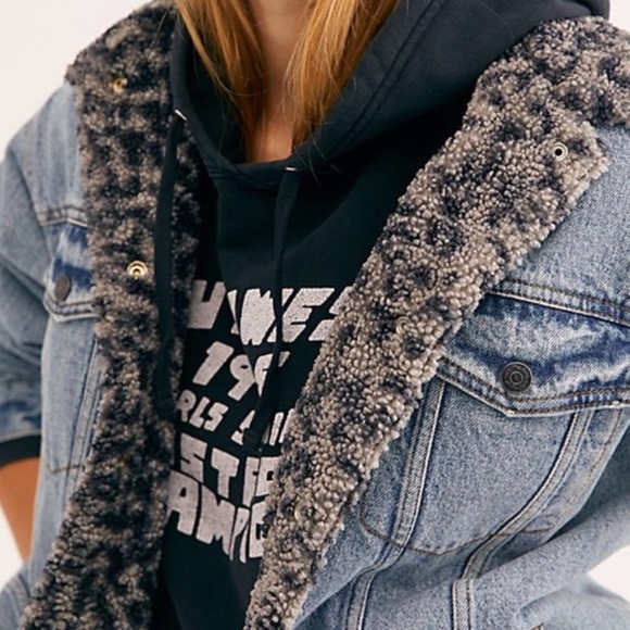 Free People Wild Ones Sherpa Trucker Jacket - Picture 4 of 6